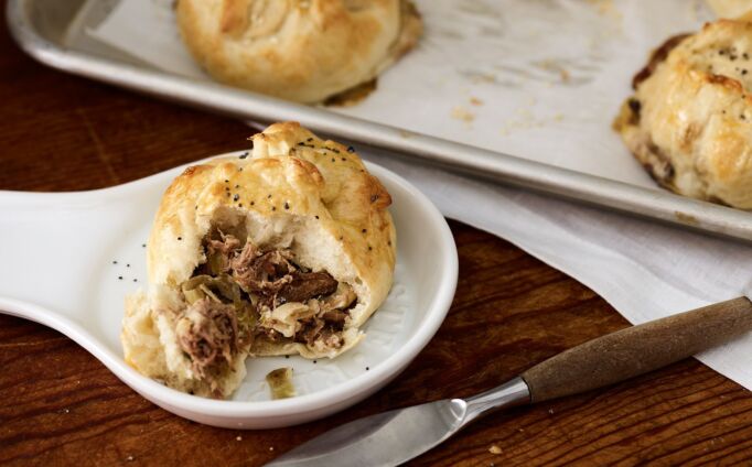 Beef and Caramelized Onion Knishes