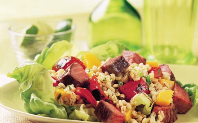 Beef, Mango & Barley Salad